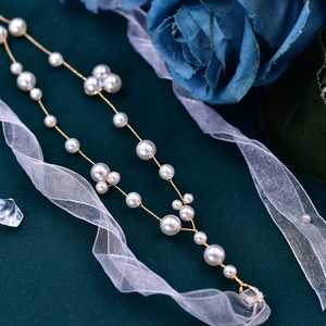 Diadema Bridella BHP36 con Perlas Plateadas - Elegante Tocado Nupcial con Ajuste Cómodo para Bodas y Eventos Formales - Product Image 4