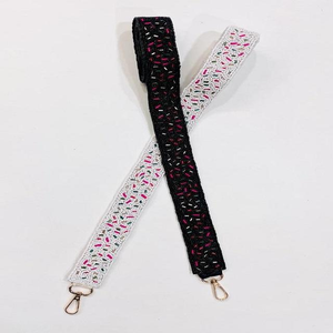 Colorful heart design Beaded Strap Box Bag Unique Multicolor Crystal Beaded Custom Straps with <b>Zipper</b> - Product Image 6