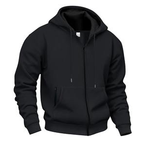 Autumn Winter Men's Hooded Casual Hoodies Fleece Warm Zipper Sweatshirts Male Solid Hoodie Outwear Loose Streetwear Casual <b>Coats</b> - Product Image 4