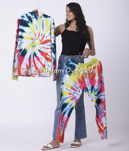 ชุด2 & 4ชิ้นมัดย้อมสำหรับผู้หญิงที่เก๋ไก๋และสบายชุดฤดูร้อนเสื้อและกางเกงขาสั้นมีสไตล์สำหรับการพักผ่อนพักผ่อนและออกนอกบ้านลำลอง - Product Image 5