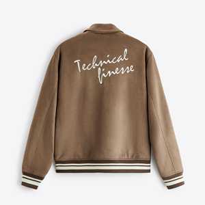 Chaqueta universitaria de lana auténtica para hombre, diseño personalizado al por mayor, chaqueta universitaria Letterman para hombre, chaqueta de invierno Bomber de béisbol - Product Image 2