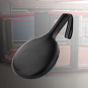 PU <b>Leather</b> Paddle with Nylon Straps Firm Grip for MMA Martial Arts Strike Strength Training <b>Punch</b> Paddle - Product Image 4
