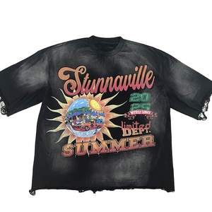 Camiseta de cuello redondo Up Felt Custom Heavyweight, 100% algodón, corte holgado, estampado serigrafiado, estilo streetwear, unisex. - Product Image 1