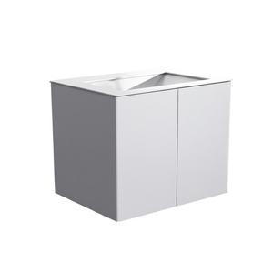 Mobile Lavabo Sospeso Koricini Vieste 60cm con 2 Ante in Rovere Naturale 60x50x50 cm - Product Image 2