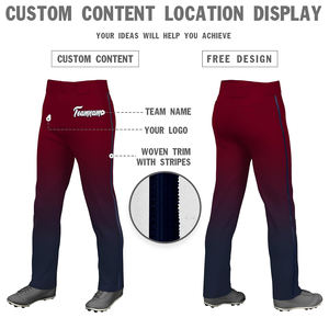 กางเกงเบสบอลสำหรับผู้ใหญ่ชุดเล่นกีฬาแบบผสมสีแดงและดำกางเกงสำหรับผู้ใหญ่ดีไซน์ตามสั่ง - Product Image 6