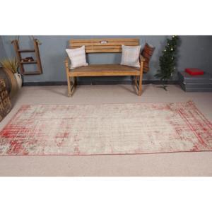 Turkish 3.7x9 ft Rug, Vintage Rug, <b>Red</b> Ombr Rug <b>Wool</b> - Product Image 2