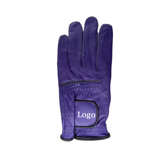 Gants de golf premium personnalisables en gros directement de l'usine Concevez votre propre logo sur l'équipement de sport en cuir de mouton couleur douce - Product Image 5
