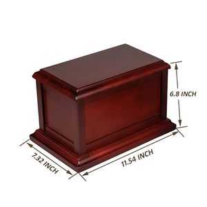 โกศไม้สำหรับเผาตกแต่งทำจากวัสดุขัดเงาเรียบเหมาะสำหรับงานศพและเถ้าเก็บที่บ้าน - Product Image 2