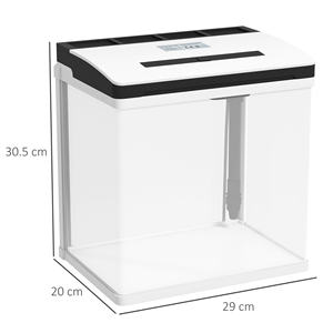 Aquarium LED PawHut 13L avec trous de ventilation, verre HD et ABS, 29L x 20D x 30.5H cm - Product Image 3
