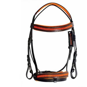 Brida de cuero en la mano Hebillas de latón Presentación elegante con riendas Marrón Negro 4 Tamaño Brida de caballo de cuero genuino de alta calidad - Product Image 2