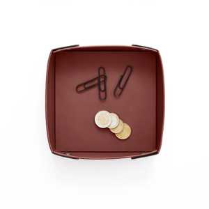 Bandeja de almacenamiento de joyas de cuero de doble nivel a medida de lujo con logotipo personalizado en relieve elegante organizador vajilla, herramientas y regalos - Product Image 5