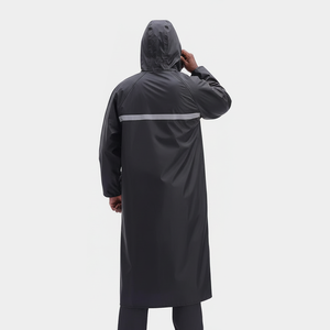 Imperméable tactique OEM personnalisé pour agent de sécurité, classe 1 ANSI, haute visibilité, imperméable, réfléchissant, avec éclairage LED, veste longue, vêtements de travail en gros - Product Image 4