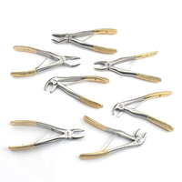 Pince d'extraction de poignée sur mesure demi or dentiste dents chirurgicales pince d'extraction dentaire en acier inoxydable