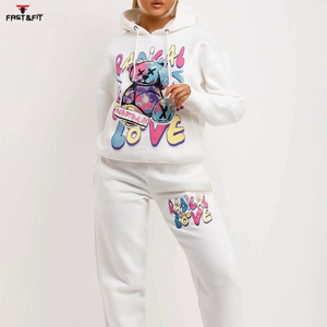 Ensemble 2 pièces de jogging slim fit décontracté pour l'hiver Joggers pour femmes Survêtements pour femmes - Product Image 5