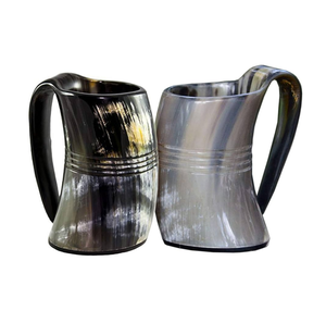 Mug à bière en corne de buffle au design médiéval classique, disponible pour la vente en gros, prix le plus bas - Product Image 1