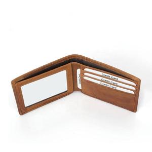 Custom Brown Full Grain Genuine Leather Short <b>Wallet</b> Men Pure Leather Bifold Cardholder Purse <b>Cash</b> <b>Wallet</b> for Man Breathable - Product Image 2