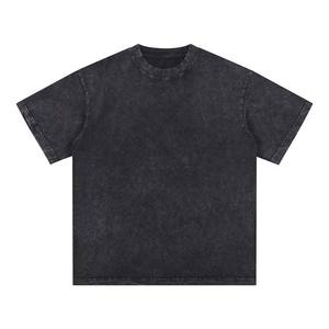 OEM Custom Logo <b>Graphic</b> <b>Tees</b> Men's 100% Cotton Hip Hop T-Shirt Oversized <b>Vintage</b> Distressed Acid Wash with Silk Screen Printing - Product Image 1