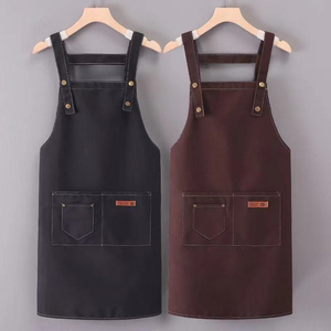 Delantal de limpieza de cocina con logotipo personalizado multifunción para chef en casa, ropa para hornear con bolsillos, sin mangas reutilizable para adultos - Product Image 6