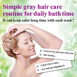 Champú hidratante japonés para el color del cabello, fórmula marrón sin silicona para el cuidado del cabello gris - Product Image 3