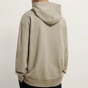 Sudadera con capucha extragrande de diseño urbano para hombre, 100% algodón grueso y pesado, estilo francés, sin estampado. - Product Image 2