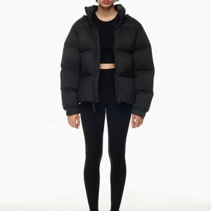 เสื้อโค้ทขนเป็ดสำหรับผู้หญิงเสื้อผ้าแบรนด์ทรงพองสำหรับฤดูหนาวเสื้อขนเป็ดมีโลโก้ออกแบบได้ตามต้องการ - Product Image 3