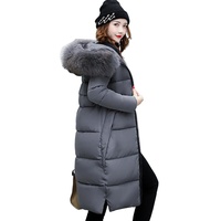 Parka longue décontractée pour femme, coupe ample, chaude, imperméable, à fermeture éclair, en polyester tissé, rembourrée, séchage rapide, pour l'hiver