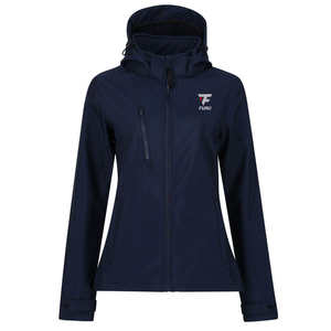 Chaqueta de Invierno Softshell para Mujer, Estilo Safari, con Logotipo Personalizado, Transpirable, Impermeable, de Secado Rápido, Cuello Alto, Diseño Sólido Teñido - Product Image 3