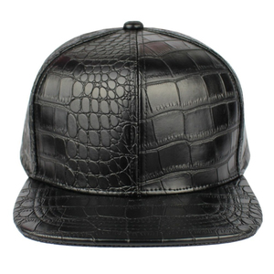Casquette de baseball en cuir de crocodile Visière plate Casquette et chapeau de mode hip-hop - Product Image 1
