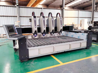 Machine de gravure CNC à 4 têtes et 3 axes pour pierre, graveur multi-broches pour granit et marbre, idéale pour la production en série de pierres tombales et de dalles de comptoir