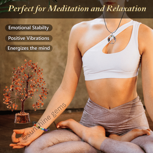 Guérison Naturelle Cornaline 7 Chakra Bijoux Reiki Noël Chanceux Fortune Pierre Précieuse Cristal Arbre De Vie - Product Image 4