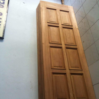 Portes d'entrée commerciales élégantes en bois massif, isolation thermique, style artisanal, ouverture manuelle, utilisation pour la maison et la chambre