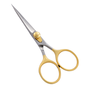 Ciseaux à poisson allemands en acier inoxydable 4.5 \ "demi-or ciseaux à mouche lame tranchante en acier au carbone pour la pêche à la mouche - Product Image 3