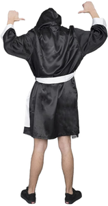 Bata de boxeo de satén de seda con capucha, Material de alta calidad personalizado para uniformes de boxeo, paquistaní, superventas - Product Image 3