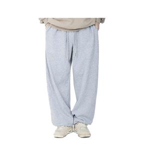 กางเกงวิ่งขายาวผ้าคอตตอนทรงตรงสำหรับผู้ชายกางเกงลำลองขาบานยืดหยุ่นแบบกำหนดเอง - Product Image 2