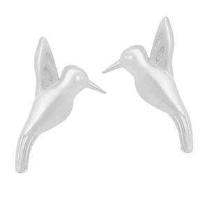 Pendientes de tuerca de colibrí delicados de plata, joyería fina para amantes de los pájaros, regalo perfecto de Navidad/Cumpleaños - Product Image 1