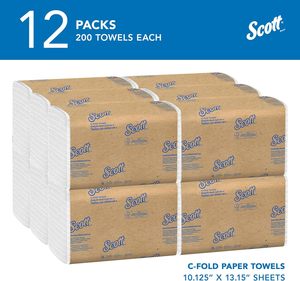 Toallas de papel plegables en C Scott Professional, 12 x 200 hojas (01510) - Product Image 5