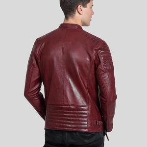 Chaqueta de Cuero Auténtico de Primera Calidad para Hombre, Diseño Personalizado y Bordado, Chaqueta de Cuero Cómoda para Hombre - Product Image 3
