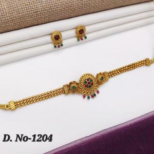 Ensemble de collier de mariée pour femmes, best-seller, avec bijoux légers et confortables pour les longues cérémonies de mariage, disponible en gros - Product Image 4