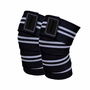 Rodilleras de levantamiento de pesas transpirables de alta calidad, logotipo personalizado, equipo de gimnasio resistente para culturismo, levantamiento de pesas para entrenamiento - Product Image 3