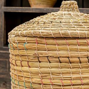 NEW PRODUCT! Tienphong Wholesale 2025 Handwoven Mendong <b>Seagrass</b> Storage <b>Basket</b> <b>with</b> <b>Lid</b> for Clothing Storage - Product Image 2