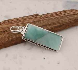 Larimar Gemstone Pendant 925 Sterling Silver Pendant Rectangle Gemstone Pendant Designer Handmade Women <b>Jewelry</b> Gift <b>Etsy</b> OEM - Product Image 4