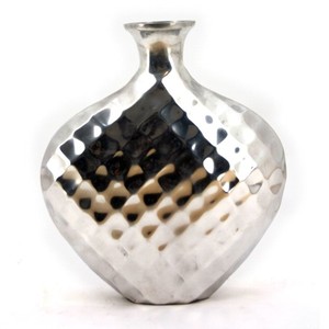 Florero superior pulido brillante, artículos decorativos de Metal de aluminio para centro de mesa, florero de plantas artificiales - Product Image 5