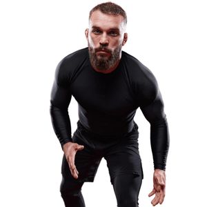 Rashguard MMA uni de qualité supérieure, manches longues, pour homme, coupe classique, compression, manches longues - Product Image 5
