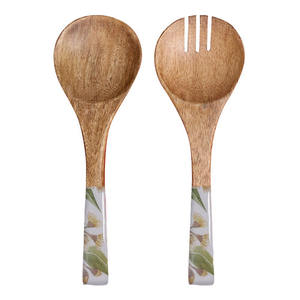 SCI diseñador coreano madera Natural y resina Servidor de ensalada herramienta de ensalada de madera utensilios de cocina boda eventos Hotel restaurante - Product Image 1
