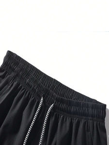 Trending Drawstring <b>Shorts</b> Wholesale Summer New Quick Dry Drawstring Polyester Breathable <b>Zipper</b> Side <b>Pocket</b> Fitness <b>Shorts</b> - Product Image 5