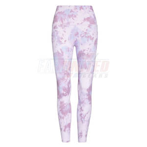 Leggings de Yoga para Mujer con Logotipo Personalizado, Cintura Media, Tela Antibacteriana de Spandex/Poliéster, Pantalones Largos, Cintura Elástica, Color Sólido - Product Image 1