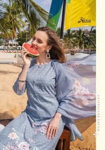 Ropa de fiesta de alta calidad, pantalón de algodón puro bordado, con fabricante y proveedor indio Dupatta - Product Image 4