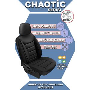 TOYOTA COROLLA 13 + coprisedile auto compatibile con 2013 2018 in pelle serie caotica-nero
