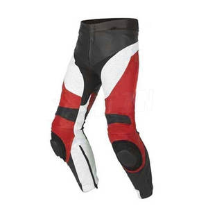 Pantalon de moto en cuir imperméable et respirant de haute qualité avec logo personnalisé et design pour hommes - Product Image 2