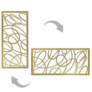 Pieza de Arte de pared de Metal contemporáneo para el hogar Acento interior de lujo Elegante sala de estar Decoración de pared del dormitorio - Product Image 2